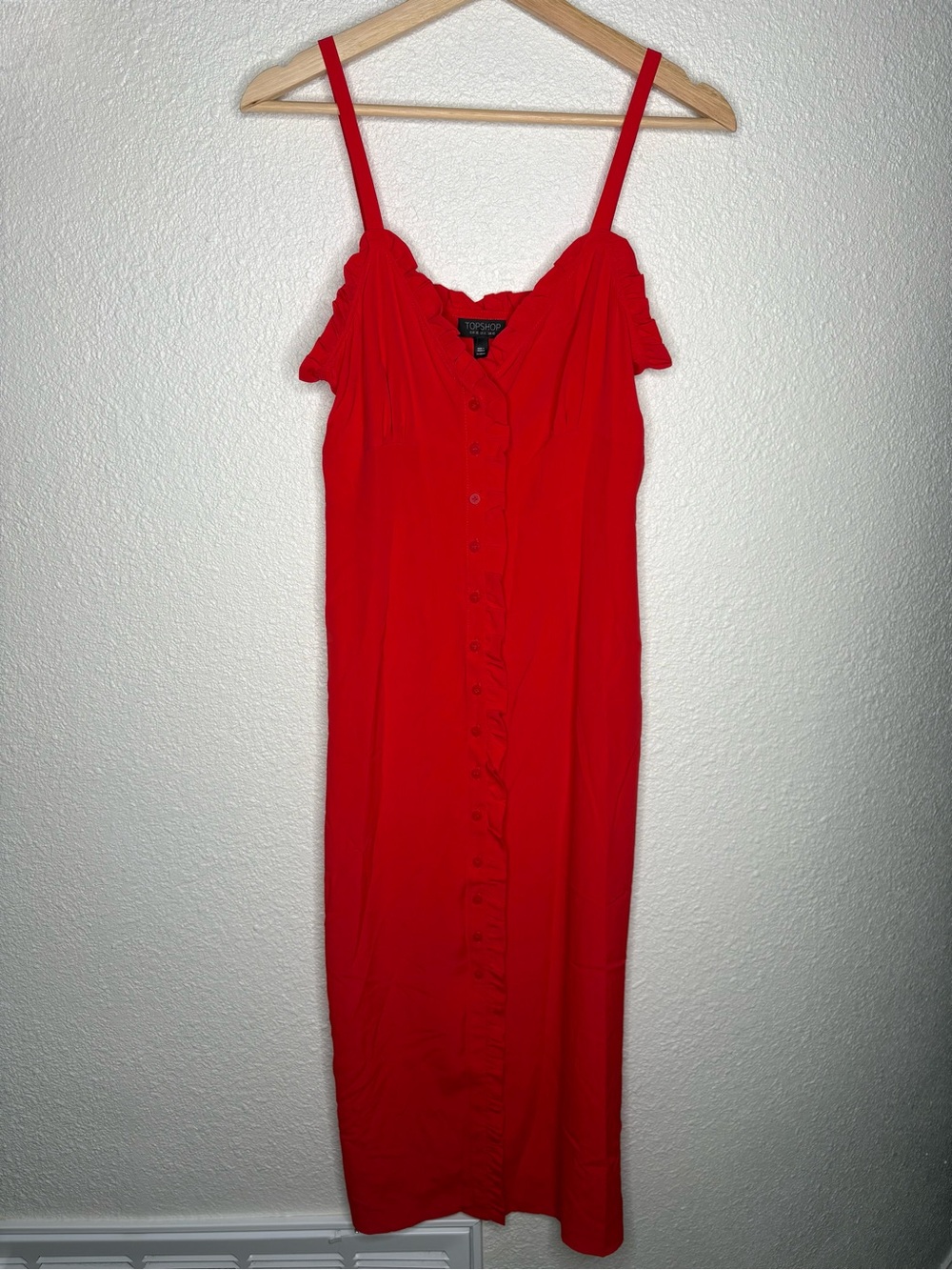 🆕 Topshop | Ruffle Button Down Slipdress - Picture 3 of 7